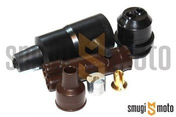 Rozgałęźnik / łącznik / trójnik linki gazu (nowy typ), kompletny, Aprilia / Gilera / Piaggio