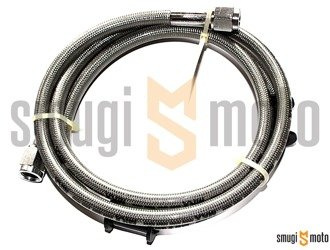 Przewód hamulcowy uniwersalny w oplocie stalowym Mokix, szary (różne długości)