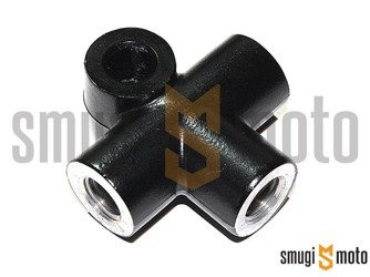 Łącznik (trójnik) przewodów hamulcowych, uniwersalny, czarny, M10x1,25
