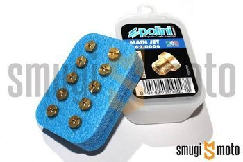 Dysze główne Dellorto 6mm, zestaw Polini 10szt (różne rozmiary)