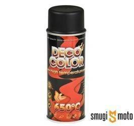 Lakier żaroodporny Deco Color 650°, czarny mat, 400ml (np. do wydechów)