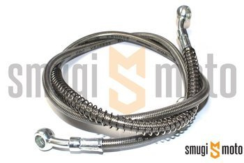 Przewód hamulcowy w stalowym oplocie Mokix, długość 105cm, np. przód chińskie skutery 4T