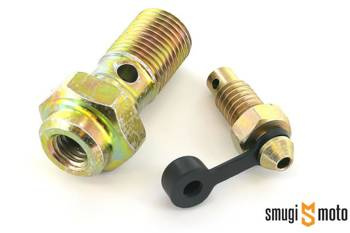 Śruba przewodu hamulcowego Stage6, M10x1 z odpowietrznikiem, do zacisków 4-ro tłoczkowych