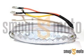 Lampa tylna, uniwersalna, LED, biała, bez podświetlenia tablicy