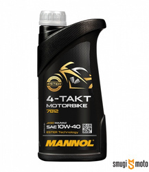 Olej silnikowy Mannol Motorbike 4T 10W40 ESTER + MA2 Syntetyk - 1l