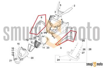Nadkole przednie, Piaggio MP3 125-500 '06-14 (prawe / lewe)