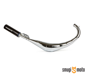 OUTLET!! - Wydech Stage6 Streetrace chrom CNC dolny, Derbi / Minarelli AM6 (E) - czerwony