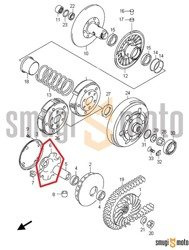 Talerz wariatora (pokrywa rolek), Suzuki AN 400 Burgman '07-16